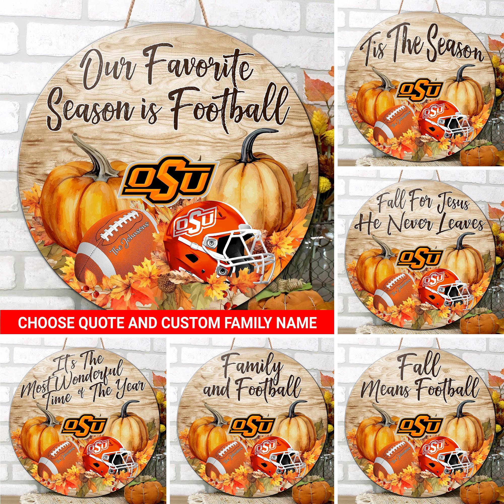 Oklahoma State Cowboys Shape Wooden Sign Custom Your Family Name And Choose Your Quotes, Sport Gifts, Home Decorations ETRG-51656